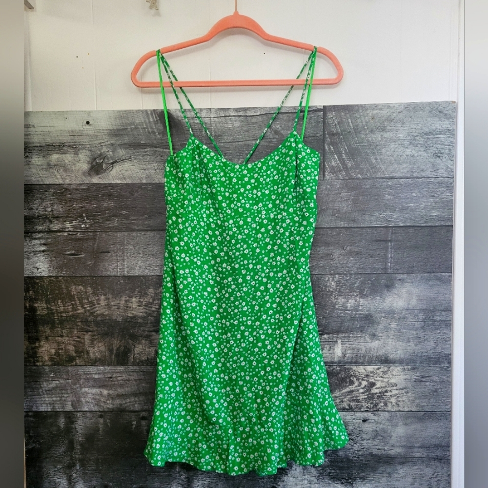 Zara Floral Spaghetti Strap Dress